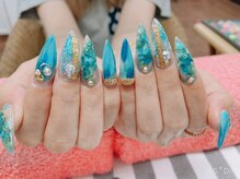 ネイルサロン ティプレシャス(T Precious)/爽やかブルーネイル♪