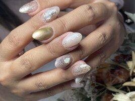 ゴールド×ラメニュアンス★