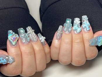 アランネイル(ALAN nail)の写真/【当店1番人気！】豊富なパーツ・カラーから選択OK◎やり放題メニュー★￥7500→￥5980!嬉しいオフ込料金♪