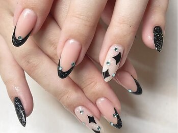 ネイルアンドアイラッシュケーズジュエル(K's Jewel)の写真/【ロング派】サクッとキレイにネイルしたいならGelipが◎最新チップで時短しながらおしゃれが完成します♪