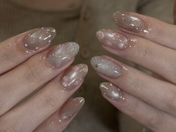 クレア 渋谷神泉店(Crea)/春のローズネイル
