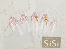 ホロ入ラメグラ＆ビジュー★