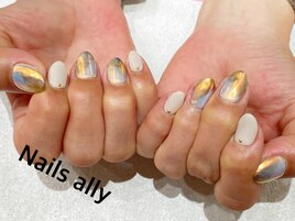 水彩画×パレットネイルもやもや