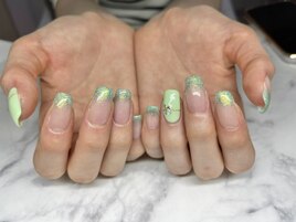 ワンカラー☆ラメグラ☆ネイル