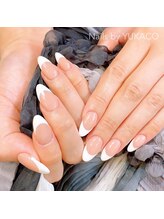 リグネイルスタジオ(Lig nail studio)/エクステンション＋白フレンチ