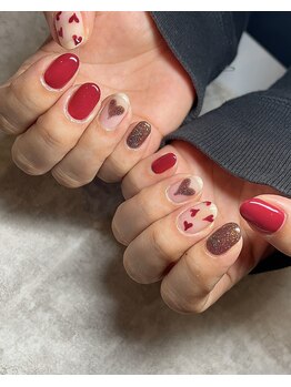 レッシュネイル サロンアンドスクール(RECH NAIL salon&school)/バレンタインネイル