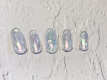 フレイムス アイラッシュ アンド ネイル(FRAMES)/透け感のある氷ネイル♪