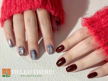 ハローゼア(HELLO THERE!)/冬チェック×大人ボルドー