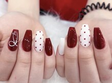 ネイルズバー 新宿店(Nails Bar)/ワインレッドドットネイル