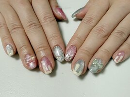 バレンタインネイル