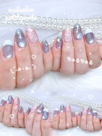 ブルーマグネットレースネイル