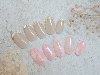 サラ ソージュ ネイル(SARA SO JU NAIL)の写真/【ワンカラー・ストーン付きも¥5000で★】ヘアとネイルの同時施術も可能で忙しい人におすすめ◎
