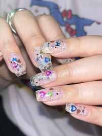 先端クリアネイル