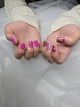 セブンセッテネイル(7.sette_nail)/ピンク×ラメ×グリッター