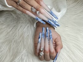 フォーム2枚マーブルフレンチ