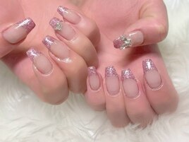 ピンクラメフレンチ/バタフライ