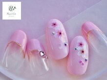 ネイリット 銀座(Nailit)/Wピンク桜ネイル¥9500【¥10450】