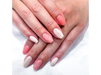 ヘアアンドネイル ミューズ 新浦安店(HAIR&NAIL MUSE)/大人ニュアンスマーブル縦ライン