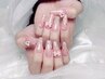 限定メニュー、チップ長さだし込みシンプルパーツつけ10本アート¥12990