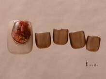 アイネイルズ 吉祥寺店(I nails)/べっこうカラーフットネイル
