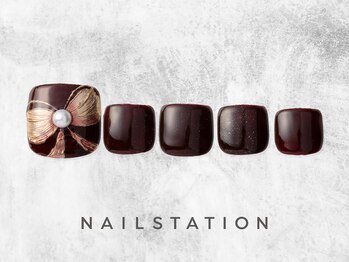 ネイルステーション アルカキット錦糸町店(NAIL STATION)/ミラーリボンネイル／パラジェル