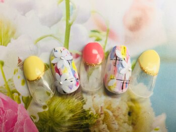 チェック&お花☆ver.1