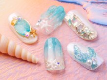 カラーズ 浜松店(colors)/人魚の鱗ネイル☆