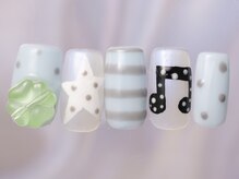 ジェミーネイル シンジュク(Jemiy nail shinjuku)/手描きおんぷクローバー¥10480