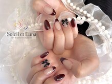 ソレイユ エ ルナ(Soleil et Luna)/秋のボルドーネイル