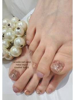 プライベート ネイルサロン マーマ(murmur)/キラキラピンクラメ