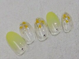 押し花グラデーション　イエロー