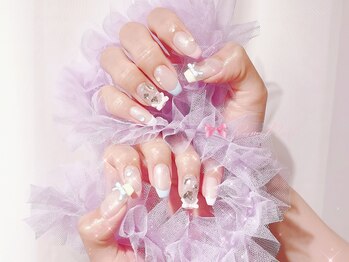 ワンホンネイル 新宿(Rumi Nail)/ふんわり/定額ネイル/パステル