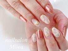 ミーア ネイル(Miiea nail)/シンプルミラーネイル★