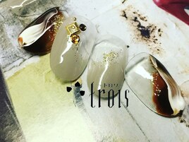 雰囲気のあるカフェラテアート