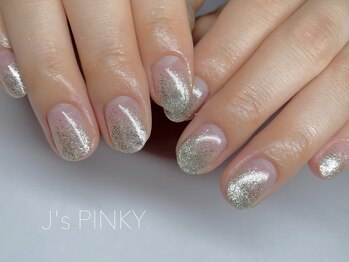 ネイルスペース ジェイズ ピンキー(NAIL SPACE J's PINKY)/シルバーのラメグラ