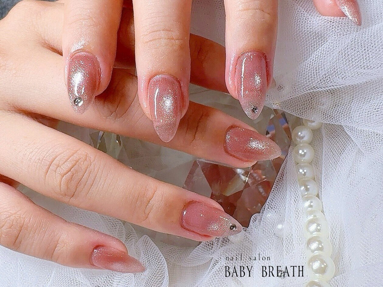 ネイルチップ　ニュアンスネイル　夏　マグネットネイル　結婚式　ちゅるんネイル 2026年夏トレンド】ちゅるんのネイルデザイン集｜人気順｜303ページ目