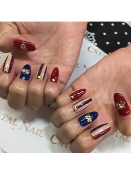 クリスタルネイル ゆめタウン博多店(CRYSTAL NAIL)/ボーダーネイル