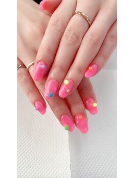 エレガ(ELEGAR)/蛍光カラフルボールネイル