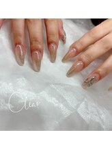 クリア なんば店(Clear)/ラメグラデ×リボン