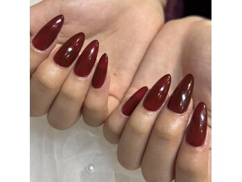 ララアンジュ(LaLa-Ange)/秋色長さ出しネイル