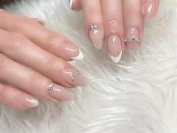 フレンチネイル/リングネイル/白