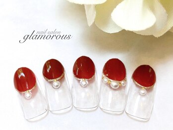 ネイルグラマラス 西新井店/《パラジェル》フレンチ 人気 3