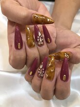 エスフィーネイルサロン ブリーユ(Esfy nailsalon Brille)/秋カラーべっ甲ネイル