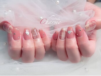 シャルム(Charme)の写真/Charmeこだわりデザインで何度も見ちゃうお気に入りの指先に♪ジェルネイル定額コース¥6500¥7500