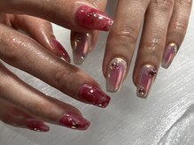 ネージュ(neige)/チークネイル　ミラーネイル