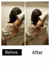 アース エンジェル整体院/ビフォアフ　肩甲骨はがし