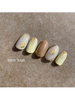 タイディーネイル(TIDY NAIL)/ミモザネイル