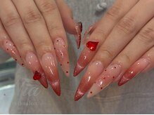 ニア ネイルサロン 大阪駅前第2ビル(Nia)/ちゅるちゅる赤マグネイル