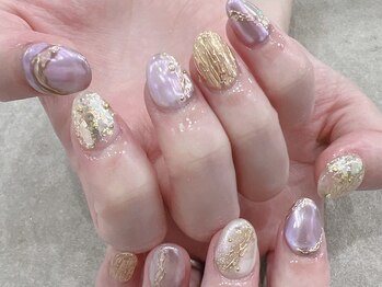 プライズアイリス アイラッシュ 池袋東口店(prize Iris eyelash)/うるうるミラーニュアンスネイル