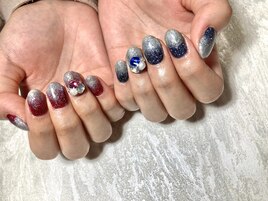 フラッシュ×ユニコーンネイル